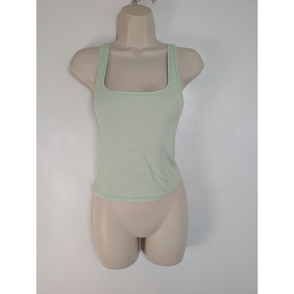 SKIMS Womens Light Green Tank Top Crew Neck Shirt Sleeveless Sz XL